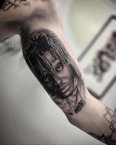 Juice Wrld Memorial Tattoo Done By Damian Tyler From Ink Rush In