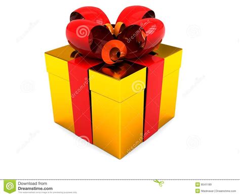 Gold Present Box Royalty Free Stock Images - Image: 8541189