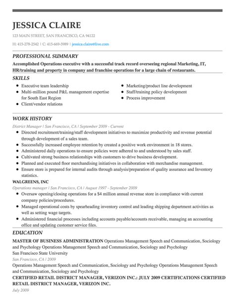 Free Resume Builder Online Create A Professional Resume Today