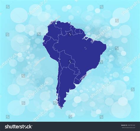 South American Map Vector Illustration เวกเตอร์สต็อก ปลอดค่าลิขสิทธิ์