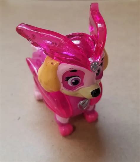 Paw Patrol Mighty Pups Charged Up Skye Action Figure Light Up Spin