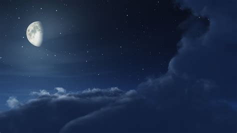 1920x1200 Space Stars Clouds Moon Night Wallpaper Coolwallpapersme