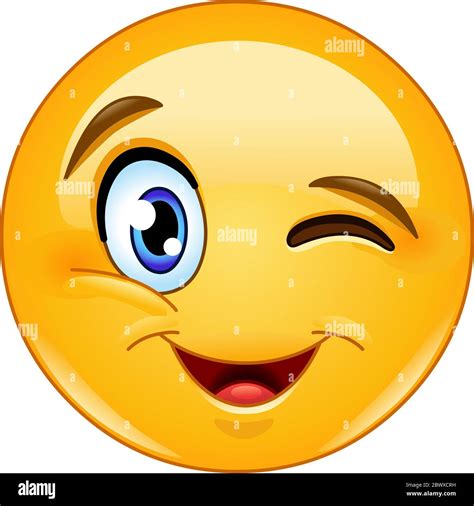 Happy Wink Emoticon Icon Hi Res Stock Photography And Images Alamy