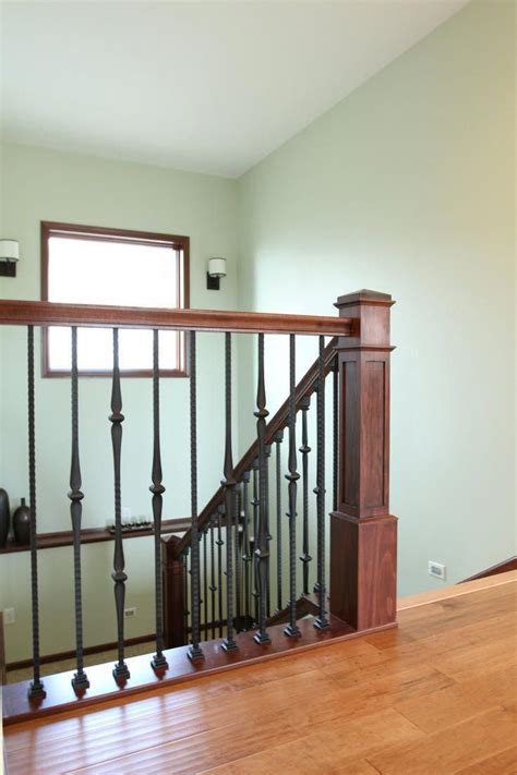 A farmhouse stair railing might not be at the top of your list when refreshing your home, but we think it should be given a higher priority. Have a look at this exciting farmhouse staircase - what an original design and … | Wrought iron ...