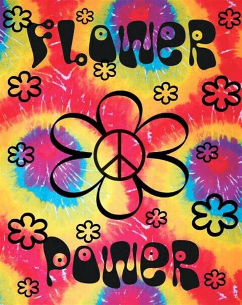 Flower Power Peace Sign The 60´s Hippies Psicodelics En 2019