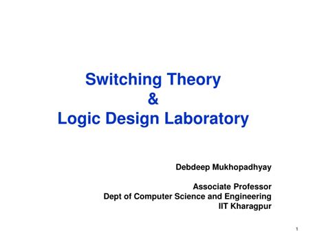 Ppt Switching Theory And Logic Design Laboratory Powerpoint