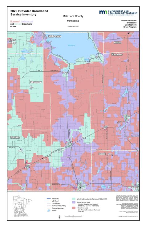 Mille Lacs County Map