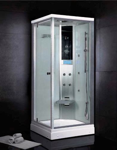 Wasauna Porto Glass Steam Shower Room 1 Person Capacity 10 Jets 3kw Steam Generator 220v