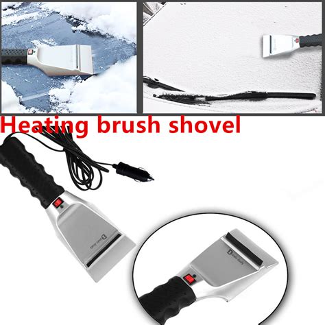 12v Car Electric Heated Windshield Ice Snow Scraper Cleaning Shovel