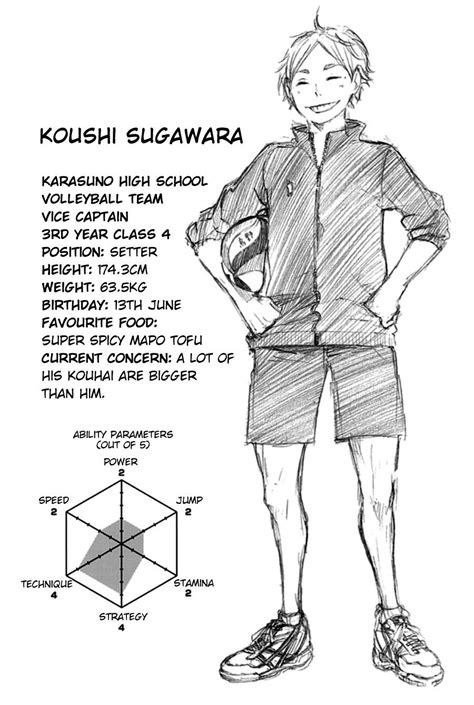 Characters that have not appeared in the anime are represented with art from the manga. Koushi Sugawara | Sugawara haikyuu, Haikyuu characters ...