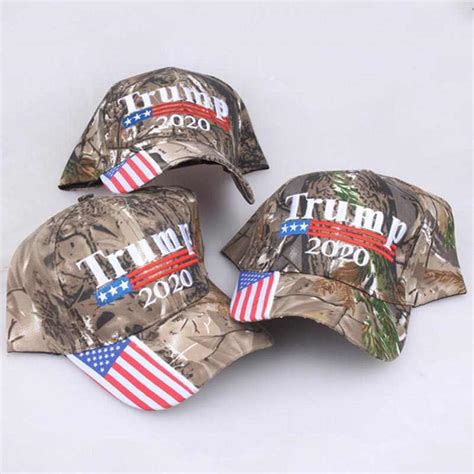 Hot Sale Embroidery Donald Trump 2020 Cap Camouflage Usa Flag Baseball Caps Keep America Great