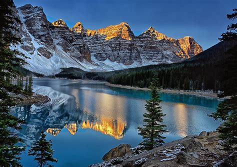 Hd Wallpaper Mountains Reflection Canada Banff National Park