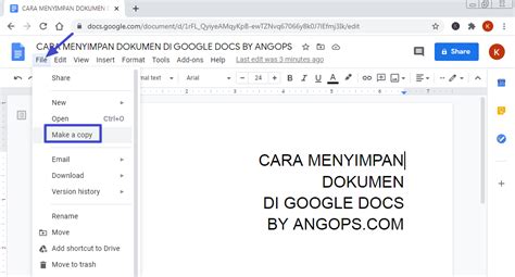 Cara Menyimpan Dokumen di Google Docs ke Google Drive & PC - ANGOPS
