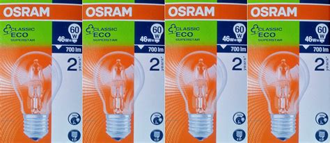 X Osram W W Classic Eco Superstar Es E Energy Saving Halogen