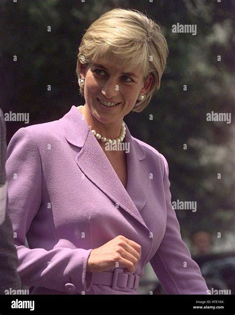 Princess Diana Following Her Press Availability At The American Red