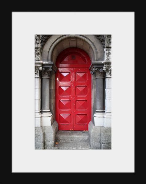 Old Red Door Art Print Architecture Photography Dublin Ireland Etsy