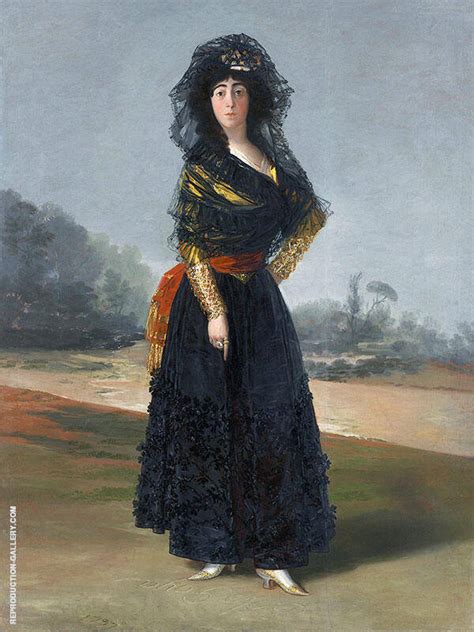 Portrait Of The Duchess Of Alba The Black Duchess 1797 Painting By