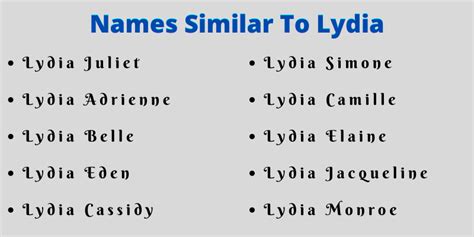 400 cute middle names for lydia that will inspire anyone
