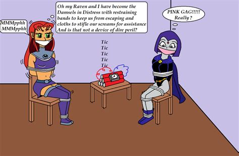 starfire and raven by walnutwilly on deviantart