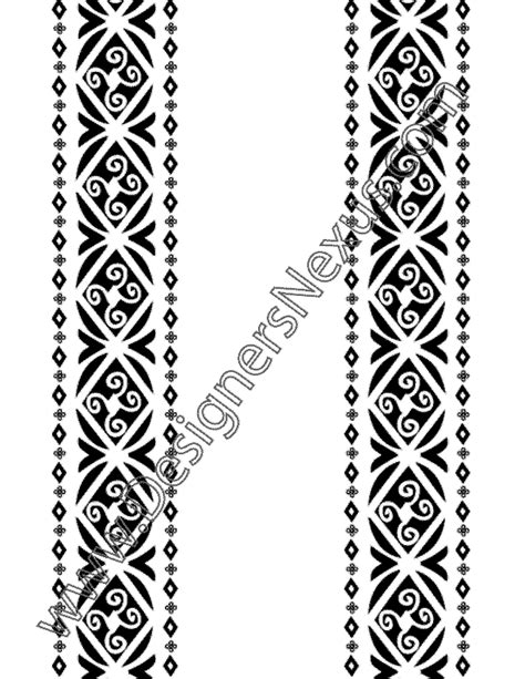 Vector Ornament Border Art With Tribal Design Elements V7