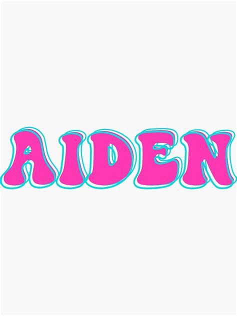 Aiden Cute Custom Name Design Kawaii Aiden Name Sticker By Custom
