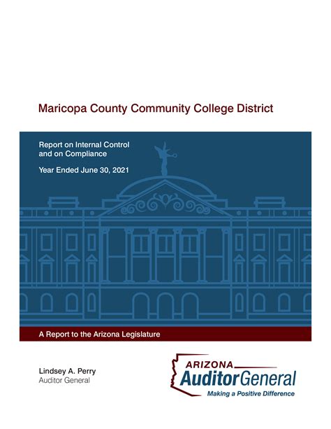 2021 Maricopa County Community College District Report On Internal
