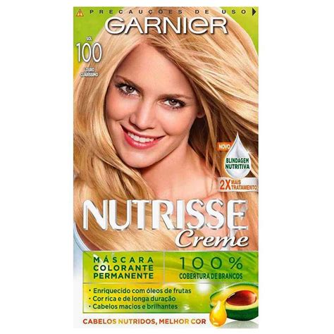 Comprar Tintura Garnier Nutrisse Kit Creme Cor 100 Sol Louro