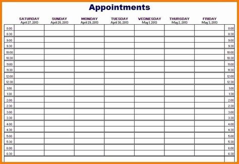 Weekly Appointment Calendar Template Fresh 50 Weekly Weekly