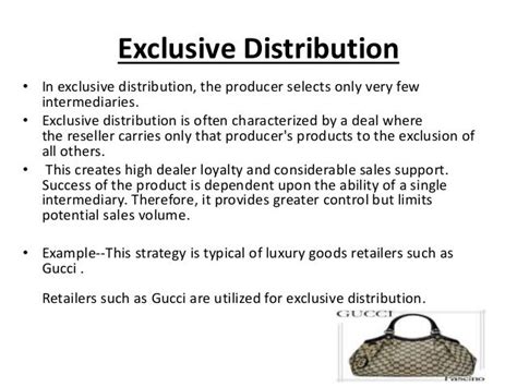 Exclusive Distribution This Is How Exclusive Distribution