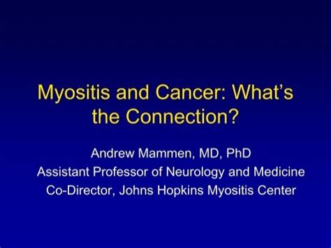 Cancer And Myositis Tma The Myositis Association