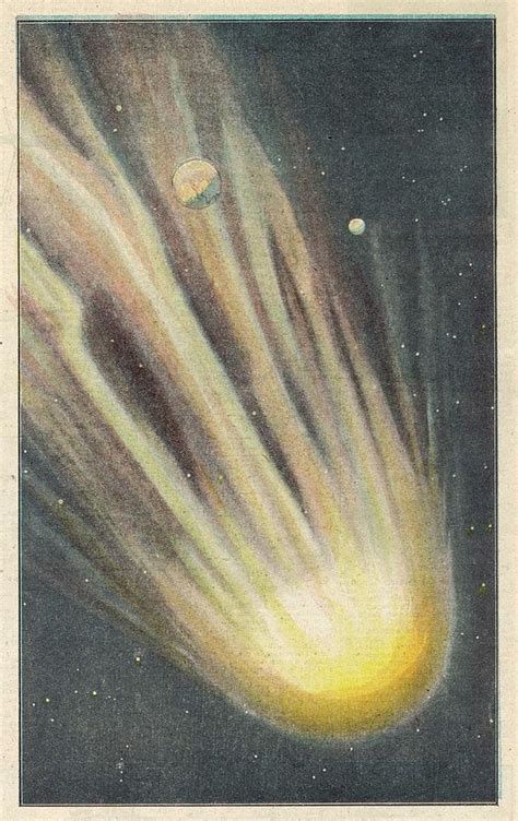 Earth Surrounded By A Passing Comets Drawing By Mary Evans Picture