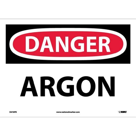 Danger Argon Sign D476pb