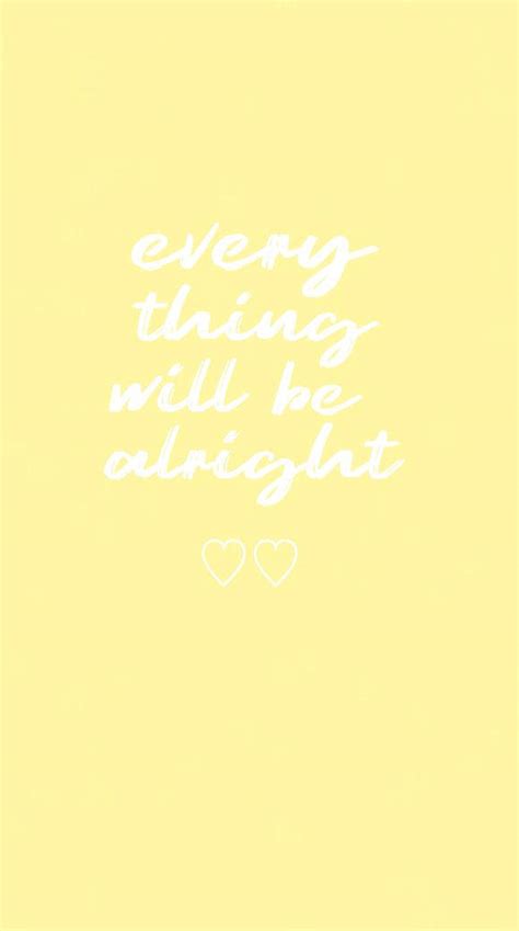 Download Cute Pastel Yellow Aesthetic Hearts Quote Wallpaper