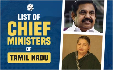 Chief Ministers Of Tamil Nadu 1952 2023 Names Tenure Tamil Nadu Cm List
