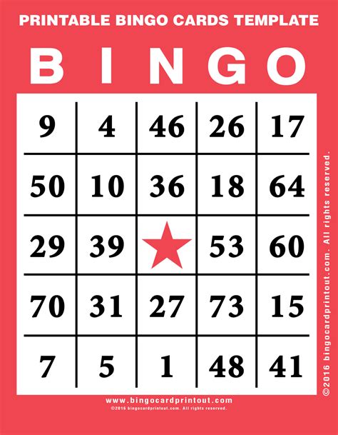 Color Bingo Cards Printable