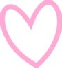 Slant Pink Heart Outline Clip Art At Clker Vector Clip Art Online