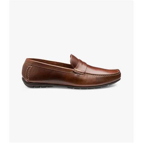 Loake Mens Goodwood Loafer In Brown Waxed Leather Parkinsons Lifestyle