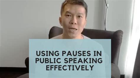 How To Use Pauses In Public Speaking Effectively Youtube