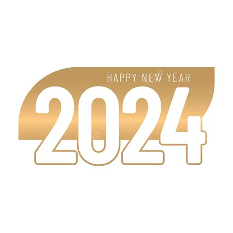 Happy New Year 2024 In Golden Style Vector 2024 Golden Year Png And