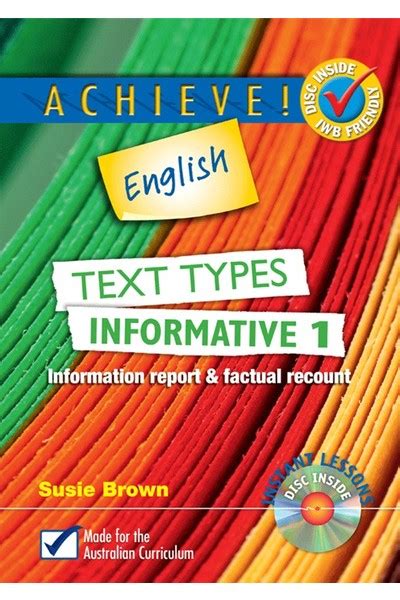 Achieve English Text Types Informative Book 1 Information