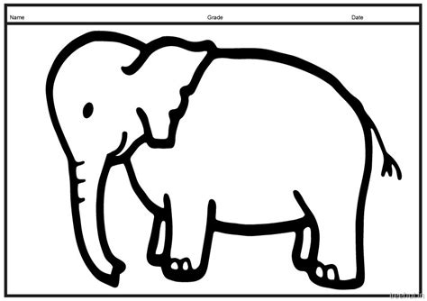 Image elephant coloring book 84 for pictures with elephant. A4 Size Printable Elephant Coloring Pages for Kids