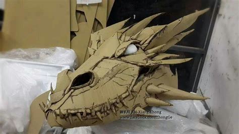 Life Size Dragon By Zhongge Cardboard Art Sculpture Cardboard Art