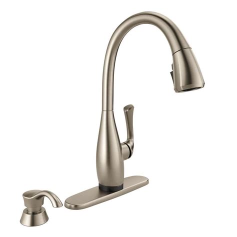For example, delta's touch2o technology faucets make simple kitchen tasks easier than ever before. Delta Dominic Single-Handle Pull-Down Sprayer Kitchen ...