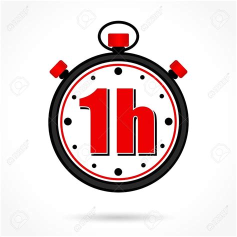 Illustration Of One Hour Stopwatch On White Background Affiliate