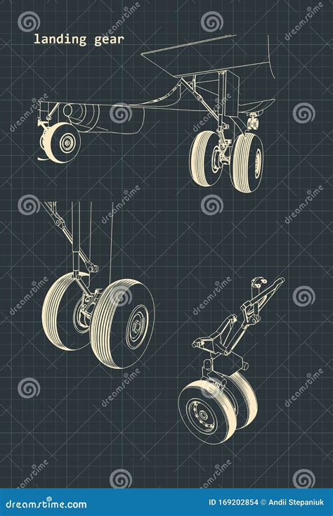 Airplane Landing Gear Stock Vector Illustration Of Transportation