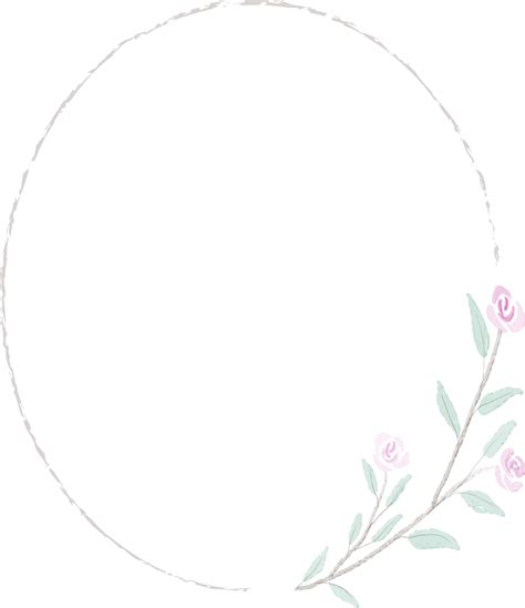 sweet tiny pink watercolor roses wreath frame 13742608 png