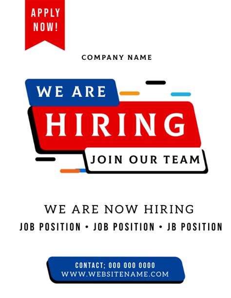Copy Of Company Now Hiring Flyer Template Postermywall