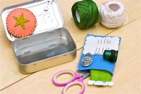 Project Altoids Tin Travel Embroidery Kit Make Sewing Kit T