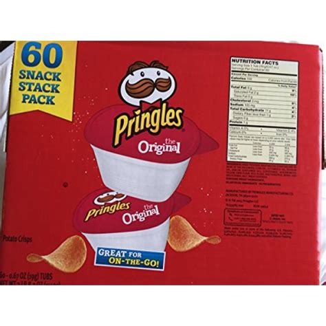 Pringles Original Snack Pack Tubs 60 067oz