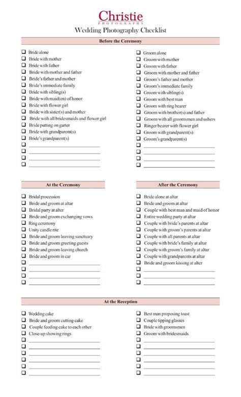 cleverrrr wedding photography checklist wedding photo checklist